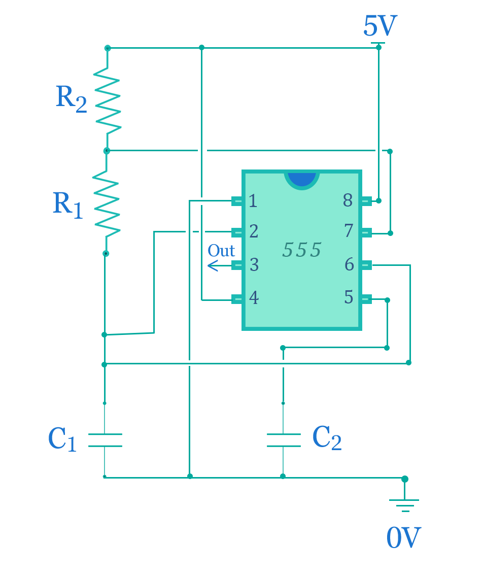 temporizzatore timer 555 astabile